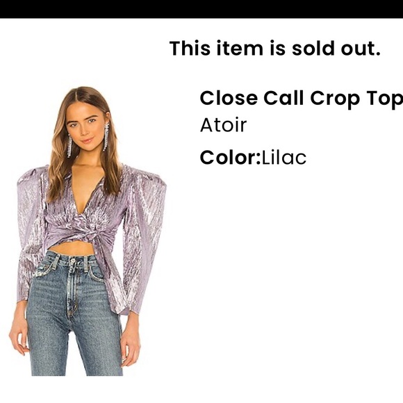 Close close call crop in lilac - Picture 2 of 6